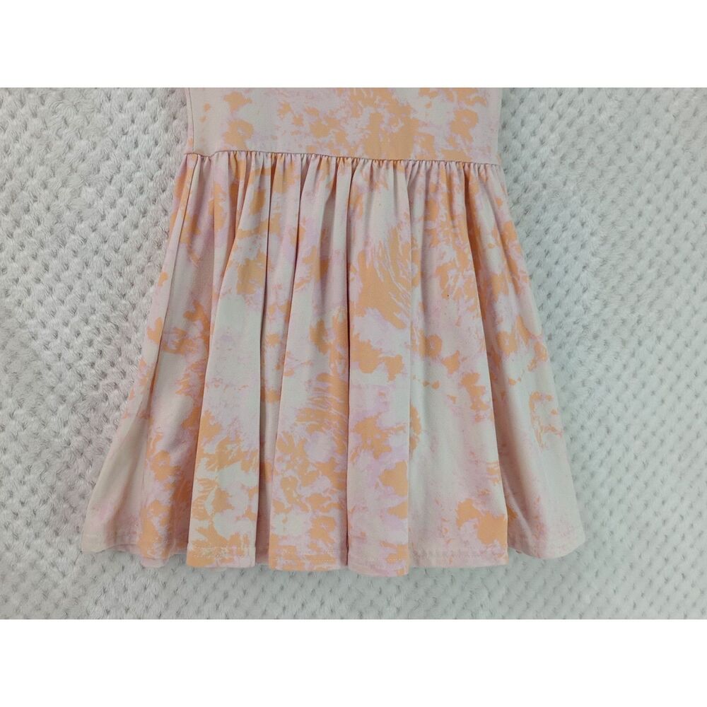 Dot Dot Smile Girls 3/4 Coral Tie Dyed Cap Sleeve Twirl Summer Dress - Picture 4 of 10